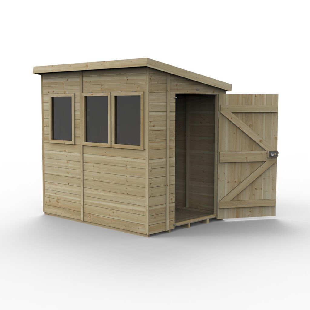 Timberdale 7×5 Pent Shed – Three Windows with Installation 5013053194768 2